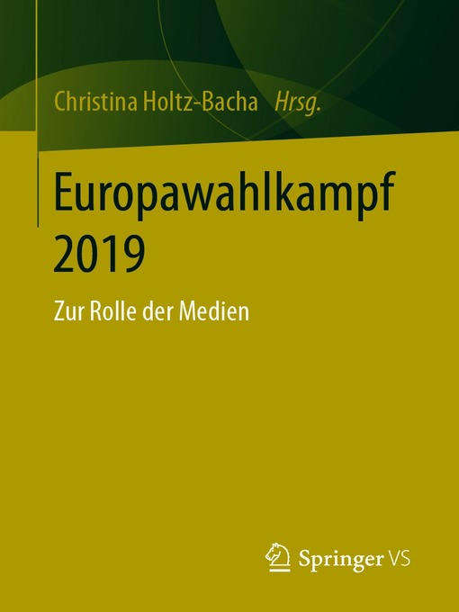 Title details for Europawahlkampf 2019 by Christina Holtz-Bacha - Available